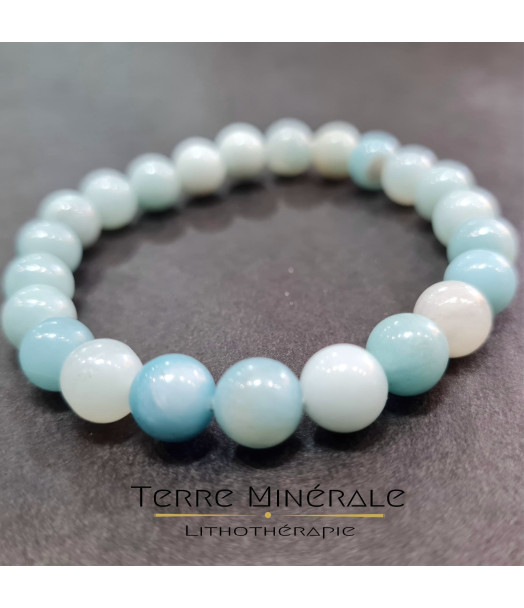 Bracelet Amazonite Brésil B Boule 8mm