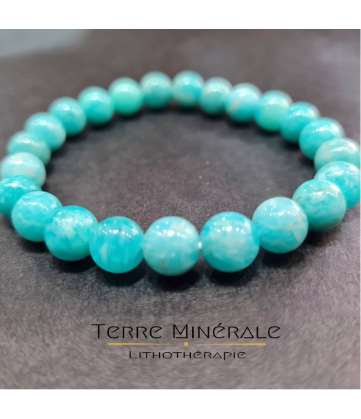 Bracelet Amazonite Russie A+ Boule 8mm