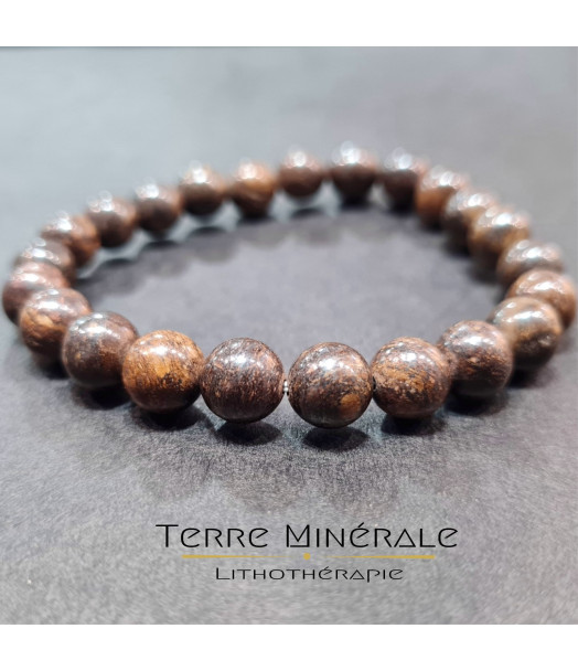 Bracelet Bronzite AB Boule 8mm