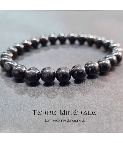 Bracelet Hypersthene AA Boule 7 - 8 mm