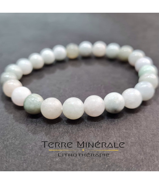 Bracelet Jade De Birmanie B Boule 8 mm