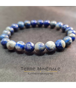 Bracelet Lapis Lazuli AB Boule 8 mm