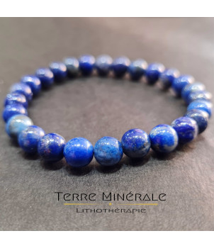 Bracelet Lapis Lazuli AA Boule 8 mm