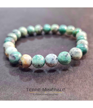 Bracelet Variscite AA Boule 8 mm