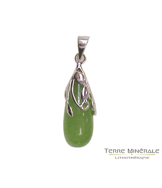 Pendentif Jade teinté Argent 0.925