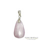 Pendentif Kunzite goutte Argent 0.925 Rhodié