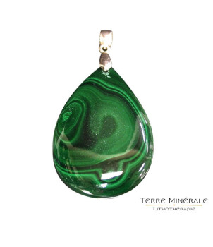 Pendentif Malachite Argent 0.925