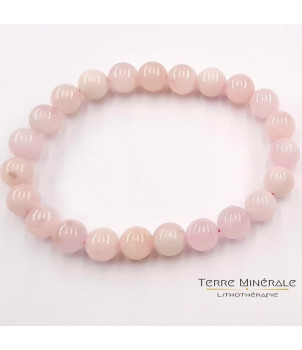 Bracelet Morganite AA Boule 8mm