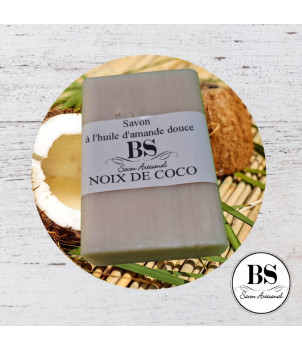 NOIX DE COCO SAVON PARFUMÉ ARTISANAL 120 GRS - BOUGIES SENTEURS GRASSE