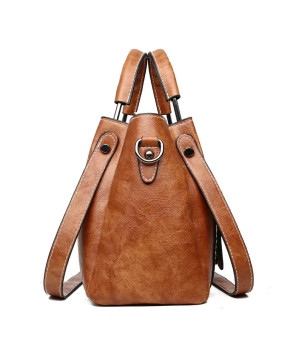 Sac à main bandouliere Emma Faux cuir Marron