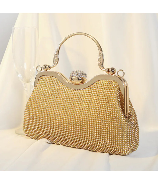 Sac de soirée Olivia Strass polyester Or