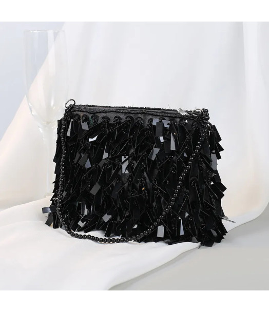 Sac de soirée Sylvie Strass polyester Noir