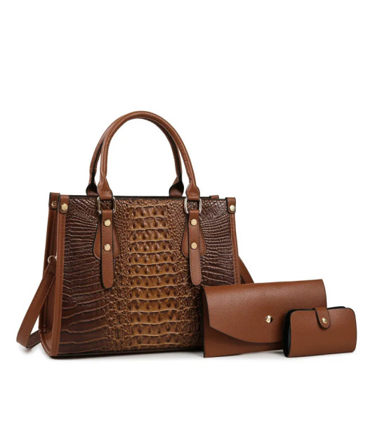 Sac bandoulière Faux cuir Brun Ambre