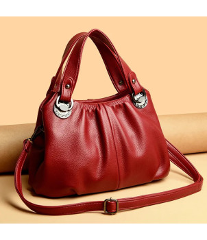 Sac à main bandouliere Faux cuir rouge Elsa