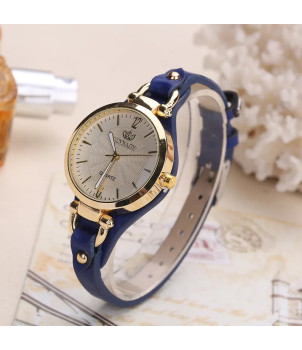 MONTRE FEMME FANTAISIE AVEC BRACELET BLEU LUDIVINE