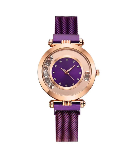 MONTRE FEMME FANTAISIE AVEC BRACELET MAUVE ANNA