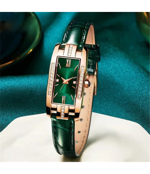 MONTRE FEMME FANTAISIE AVEC BRACELET VERT HELENA