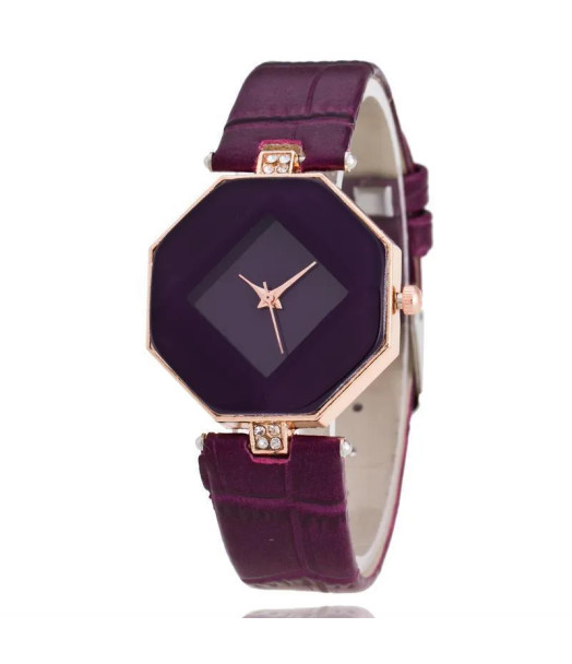 MONTRE FEMME FANTAISIE AVEC BRACELET MAUVE ALESSANDRA