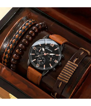 MONTRE HOMME ORIGINALE BRACELET MARRON JACK