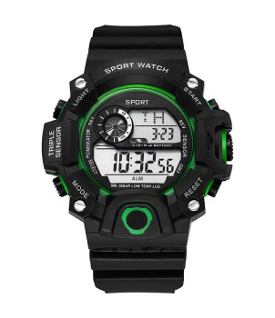 MONTRE HOMME ORIGINALE GAMER VERT LEO