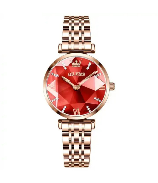 MONTRES QUARTZ FEMME CADRAN ROUGE 6642-2