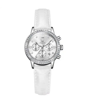 MONTRES QUARTZ FEMME ARGENTÉE CADRAN BLANC 9933