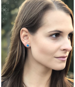 Boucles d'oreilles plaquée rhodium et Crystals From Swarovski® 6984-03