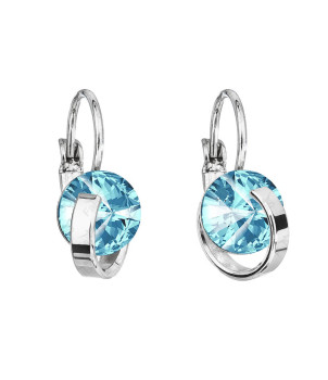 Boucles d'Oreilles Rivoli Aigue Marine Crystals From Swarovski® 6540-12