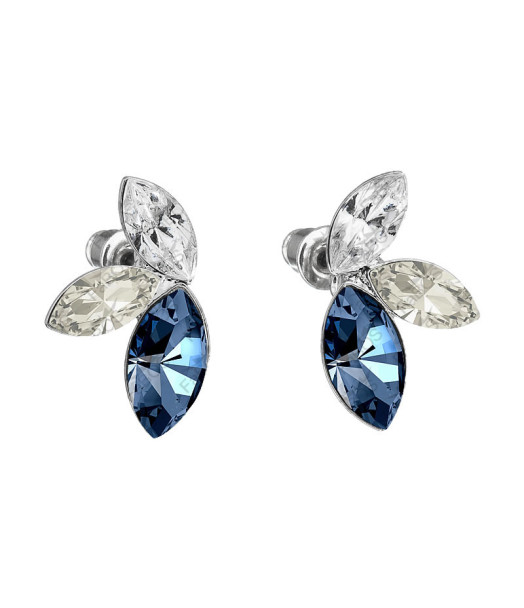 Boucles d'Oreilles Bleue Denim Crystals From Swarovski® 6273-03-Rh