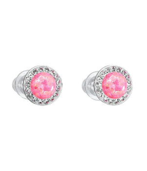 Boucles d'Oreilles Rose Opale Crystals From Swarovski® 6984-06-Rh