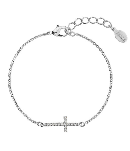 Bracelet Croix Crystals From Swarovski® 1465-02-Rh