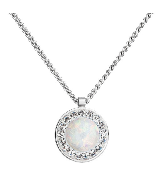 Collier Opale blanche From Swarovski® 6383-04-Rh