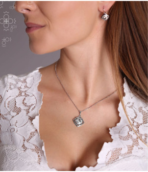 Collier Carré Magique Cristal From Swarovski® 6327-02-Rh