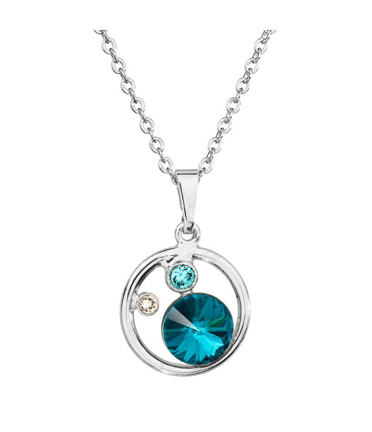 Collier Bleu Cristal From Swarovski® 6177-04-Rh