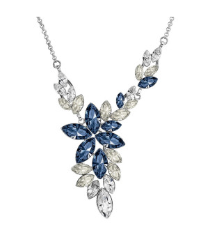 Collier Feuille Bleue Cristal From Swarovski® 6016-03-Rh