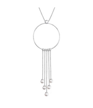 Collier Perles Pendantes Cristal From Swarovski® 6298-02-Rh