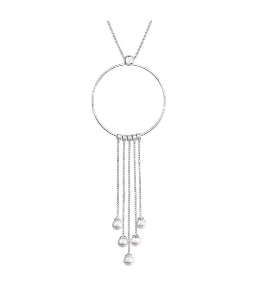 Collier Perles Pendantes Cristal From Swarovski® 6298-02-Rh