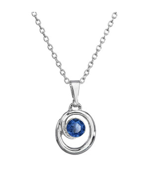 Collier Bleu Capri From Swarovski® 0390-07-Rh