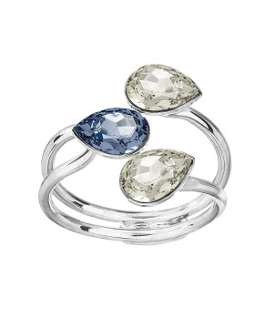 Bague Bleu Denim Cristal From Swarovski® 0894-03-Rh