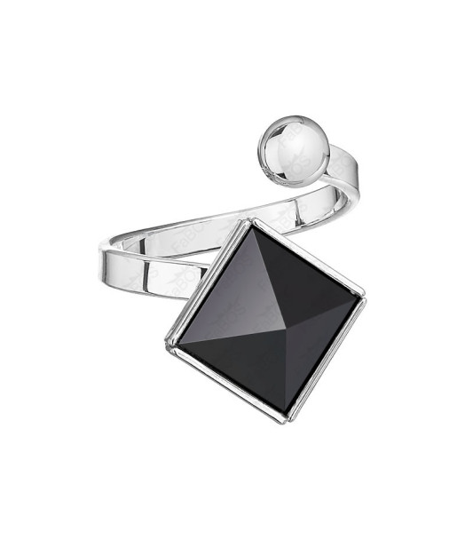 Bague Pyramide 10mn Jet Cristal From Swarovski® 0869-03-Rh