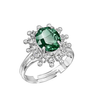 Bague Kate Emeraude Jet Cristal From Swarovski® 0869-03-Rh