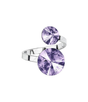 Bague Rivoli 8/12 violet Cristal From Swarovski® 3010-10-Rh