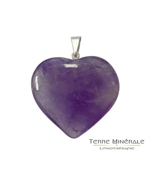 Pendentif Coeur Améthyste 2 à 4 cm