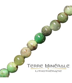 Collier Chrysoprase Madagascar 10 mm