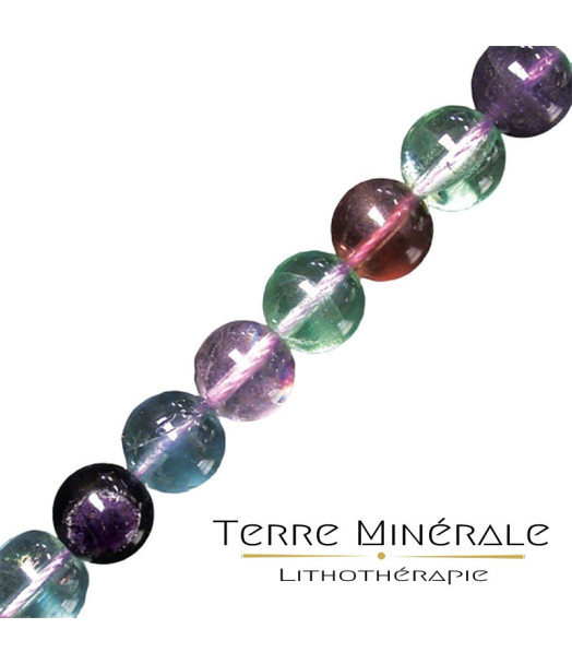 Collier Fluorite boules 6 mn