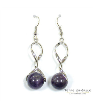 Boucles d'oreilles Améthiste