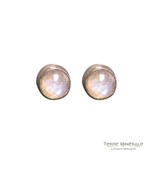 Boucles d'oreilles Pierre de Lune argent 0.925