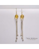 Boucles d'oreilles Citrine chauffée 8mm Argent 0.925